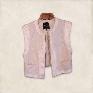 Madewell vest with embroidered embellishments, Size Medium